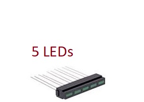 ‫led - چراغ راهنمایی و رانندگی با دیود ال ای دی قاب دار,led 5mm 10pin ,led 10pin 5mm,