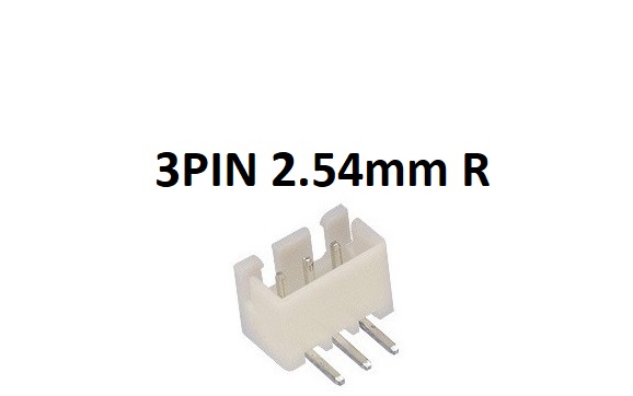 ‫کانکتور مخابراتی3 پین رایت jst-xh m 2515 2515 3 Pin JST XH Male Right Angle Connector – 2.54mm سوکت