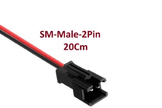 ‫سیم اتصال,بین راهی,جامپر وایر,کابل پین تغذیه 2pin SM Pitch 2.54mm Wire Cable Connector Male SM.54