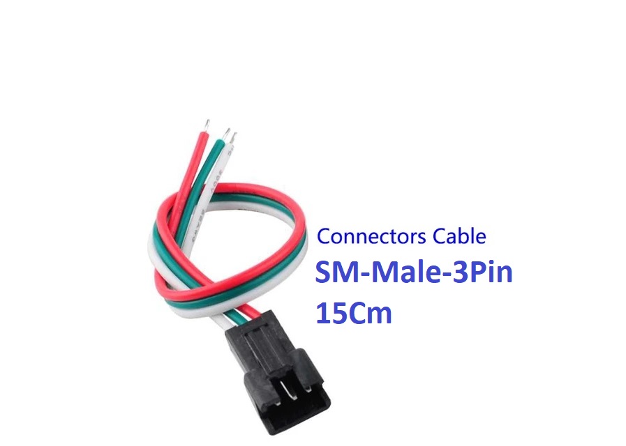 ‫سیم اتصال,بین راهی,جامپر وایر,کابل پین تغذیه 3pin SM Pitch 2.54mm Wire Cable Connector Male SM.54
